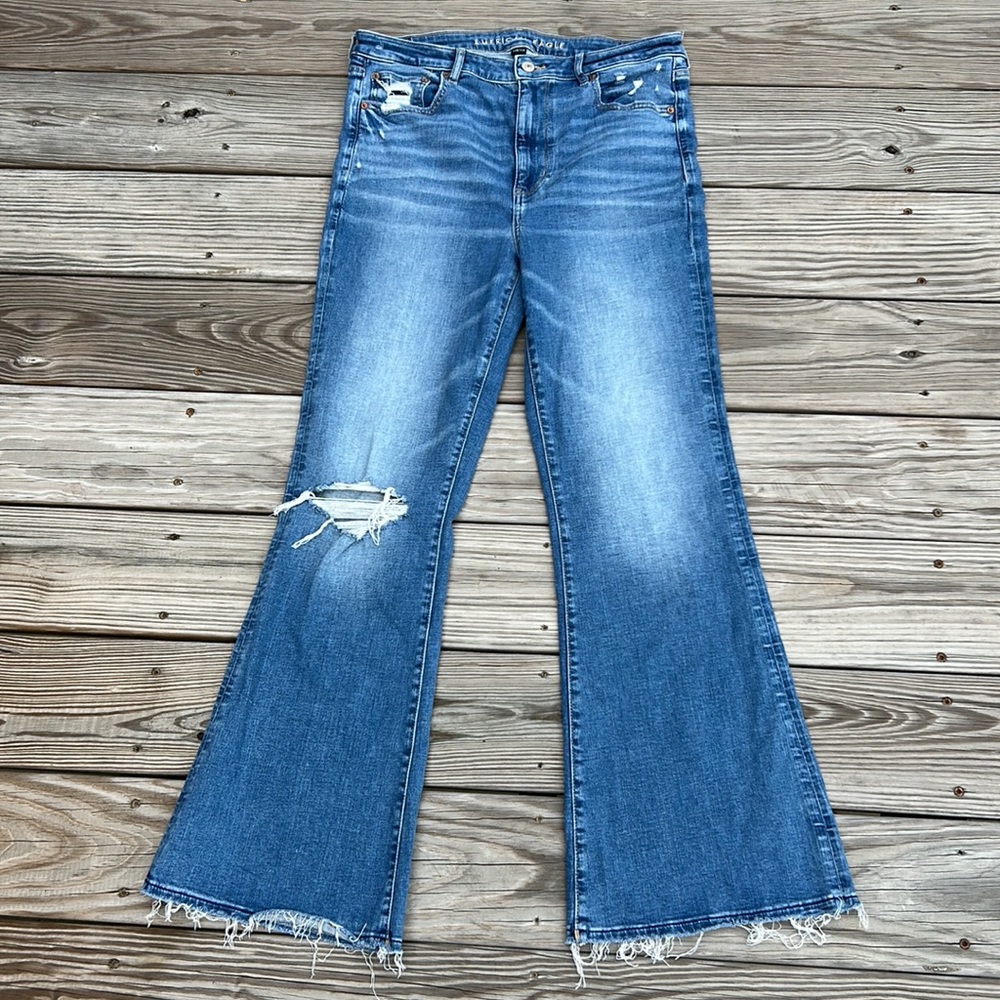 American Eagle super high rise flare jeans size 12